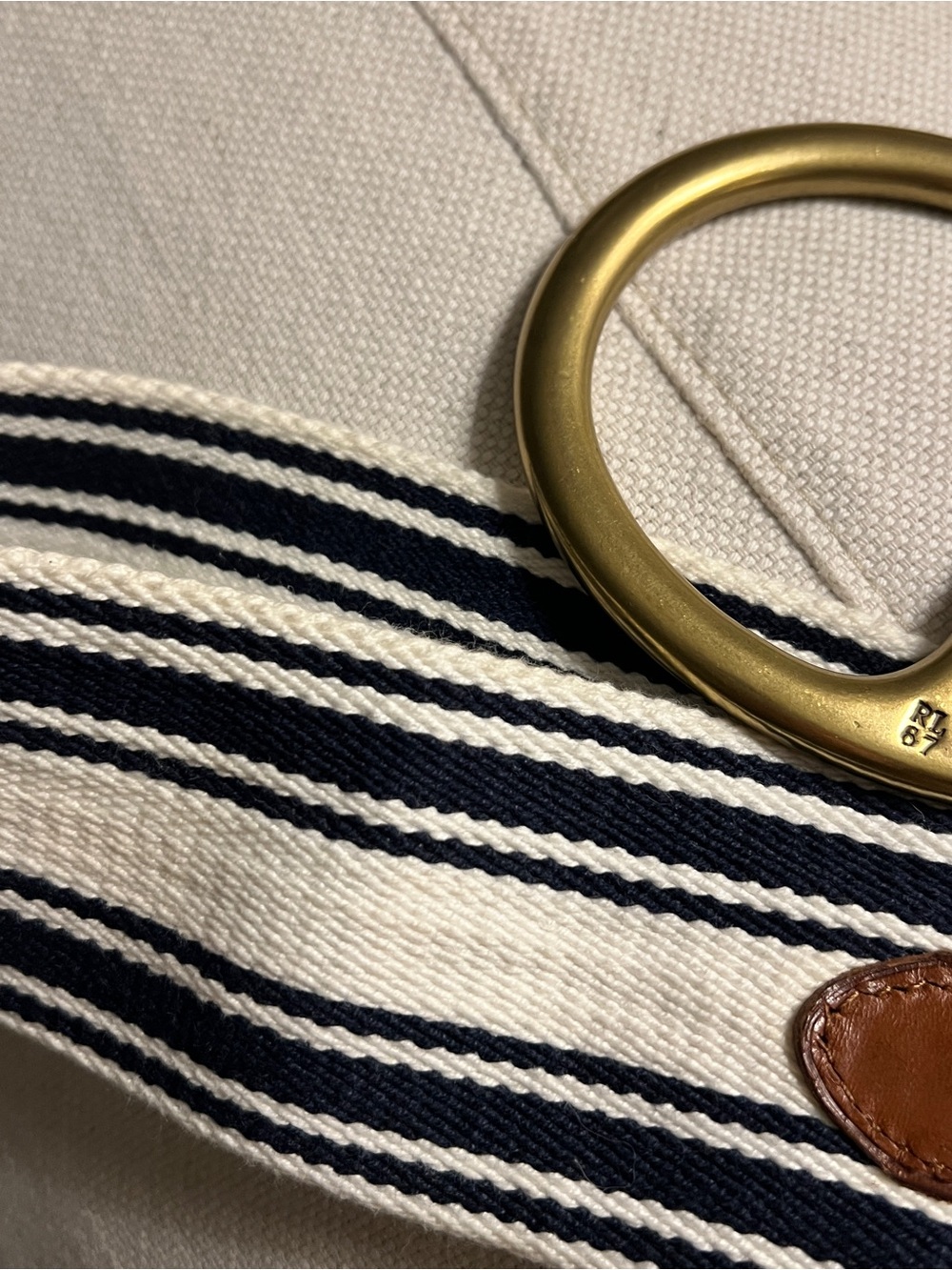 Vintage Ralph Lauren RL67 Equestrian Vachetta D-Ring Brass Buckle, Brown Leather - Picture 9 of 9